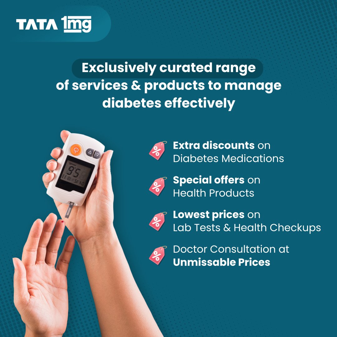 #RiseAgainstDiabetes!
This #DiabetesAwarenessWeek, let's spread awareness about the disease & how it can be managed.
Find exclusive offers and discounts on #Diabetes care products till14th November on the #Tata1mg app or visit 1mg.com/information/di…
#1mgforevery1 #DiabetesMonth