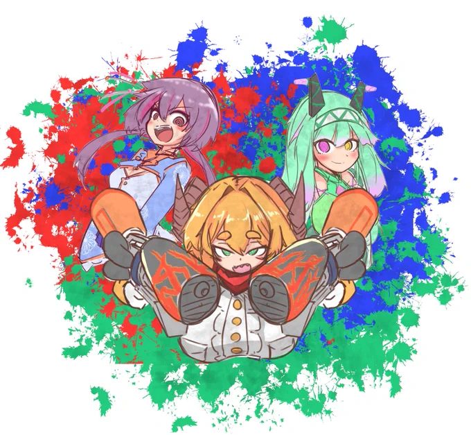 からる殿( )スイ殿( )ドゥム爺殿( )を落書きさせていただきました 