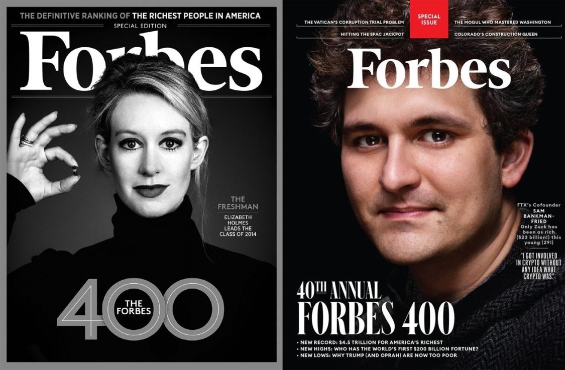 Both put on a pedestal for their (so-called) success.