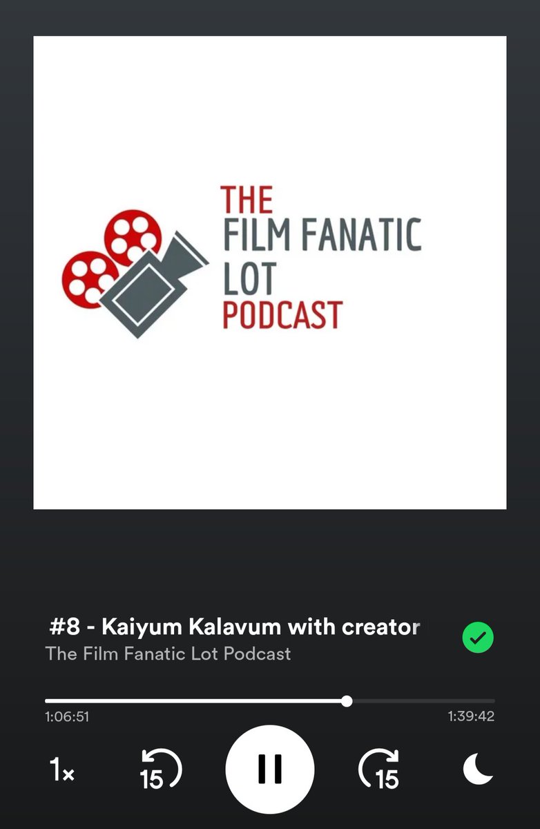 It's sunday morning and I'm listening to a newly discovered podcast about cinema. Quirky insights, ideas & behind the scenes narrated by the director of #KaiyumKalavum himself. Do more of these whenever you have time, team @muthuwu