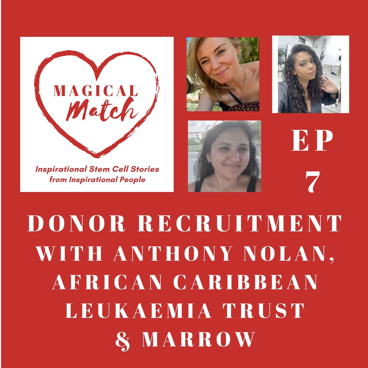 magicalmatchpod's tweet image. Episode 7 - out now! You can listen here: podbean.com/ew/pb-s4rh7-13… In this episode we discuss Donor Recruitment with @AnthonyNolan @acltcharity and @UKMarrow. It’s packed full of information. I hope you enjoy the conversation. #stemcellstories #magicalmatch #savealife #podcast