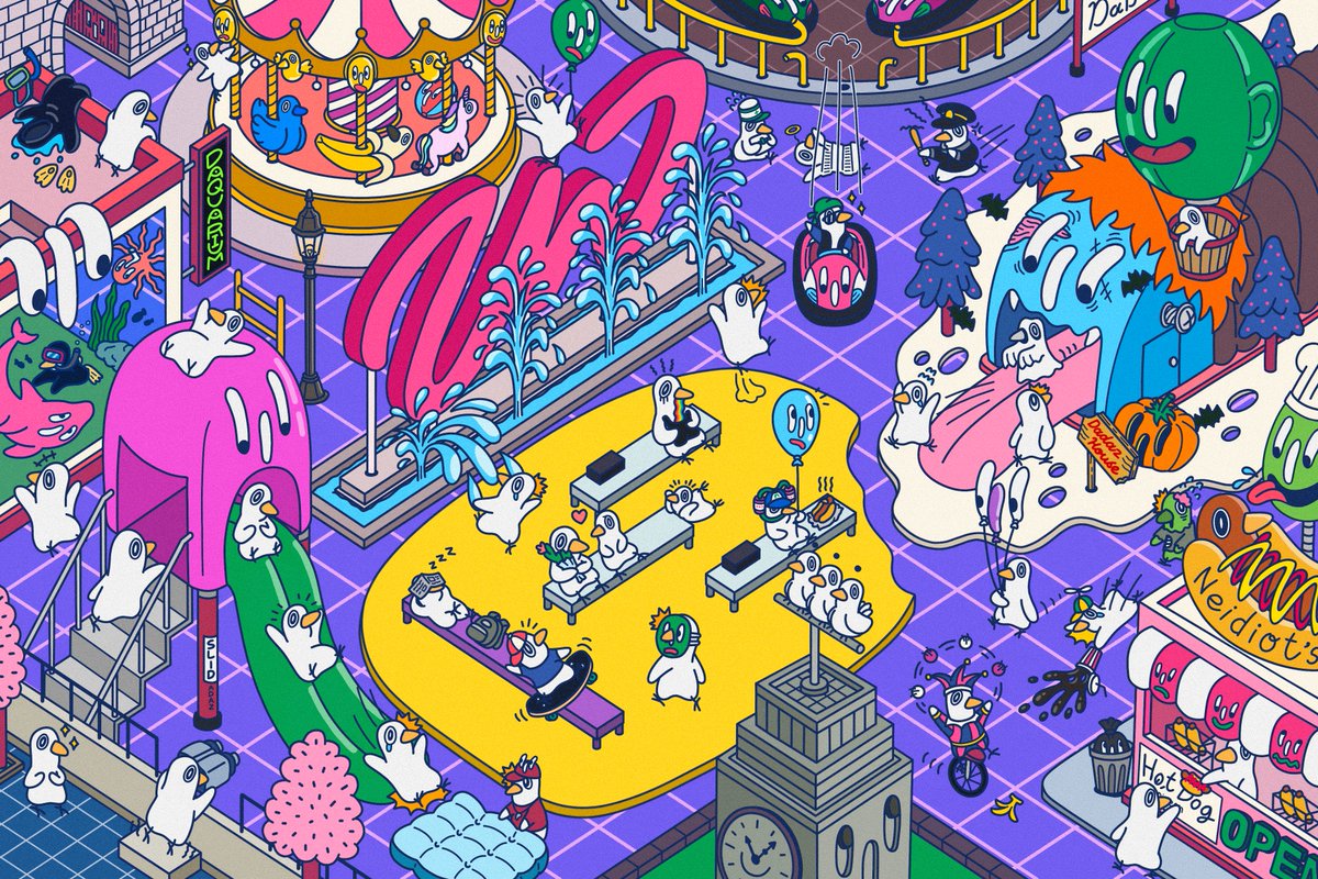 #DADAZ x #NEIDIOT 🕊👤
다다즈 2차창작전 @DADAZOfficial 
-
[Neidiots in DADAZland]

이렇게 스케일이 큰 작업은 처음 해 보는 것 같네요
너무 즐거운 작업이었습니다
재밌는 작업과 전시 기회를 주셔서 감사합니다!:)

🌊
opensea.io/collection/nei…

#nft #nftart #cryptoart  #ETH #다다즈2차창작