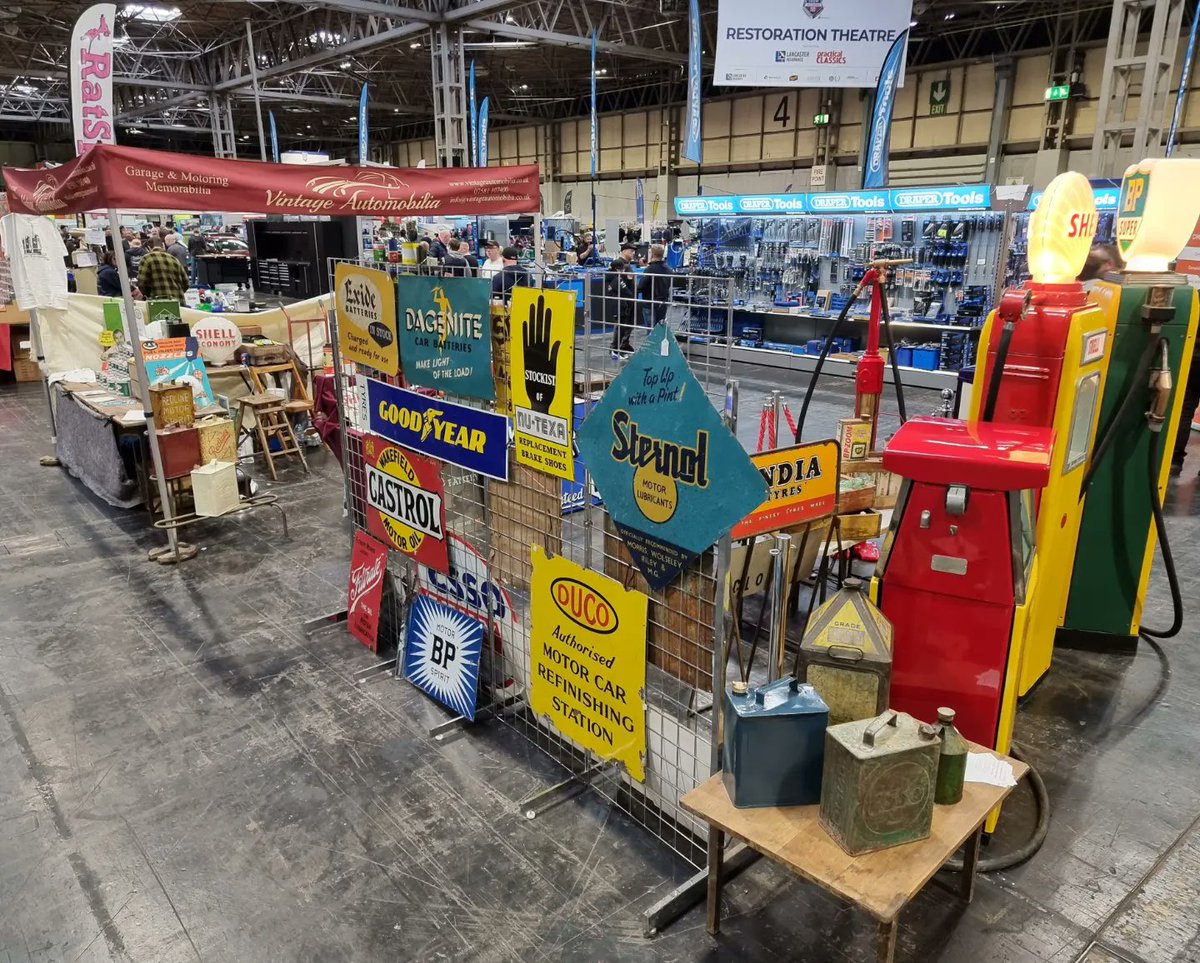 Day 3 is go!! If your a fan of original motoring memorabilia, Find us in Hall 4, near the restoration theatre, beside Draper tools. <a href="/ClassicMotorNEC/">Classic Motor Show</a>
<a href="/mikebrewer/">Mike Brewer</a> <a href="/RichardHammond/">Richard Hammond</a> <a href="/AntAnstead/">Ant Anstead</a> <a href="/PaulCowland_/">Paul Cowland ⛽️</a> <a href="/AlexRileyNow/">Alex Riley - The Car Years - ITV4</a> <a href="/Carpervert/">Jonny Smith</a>