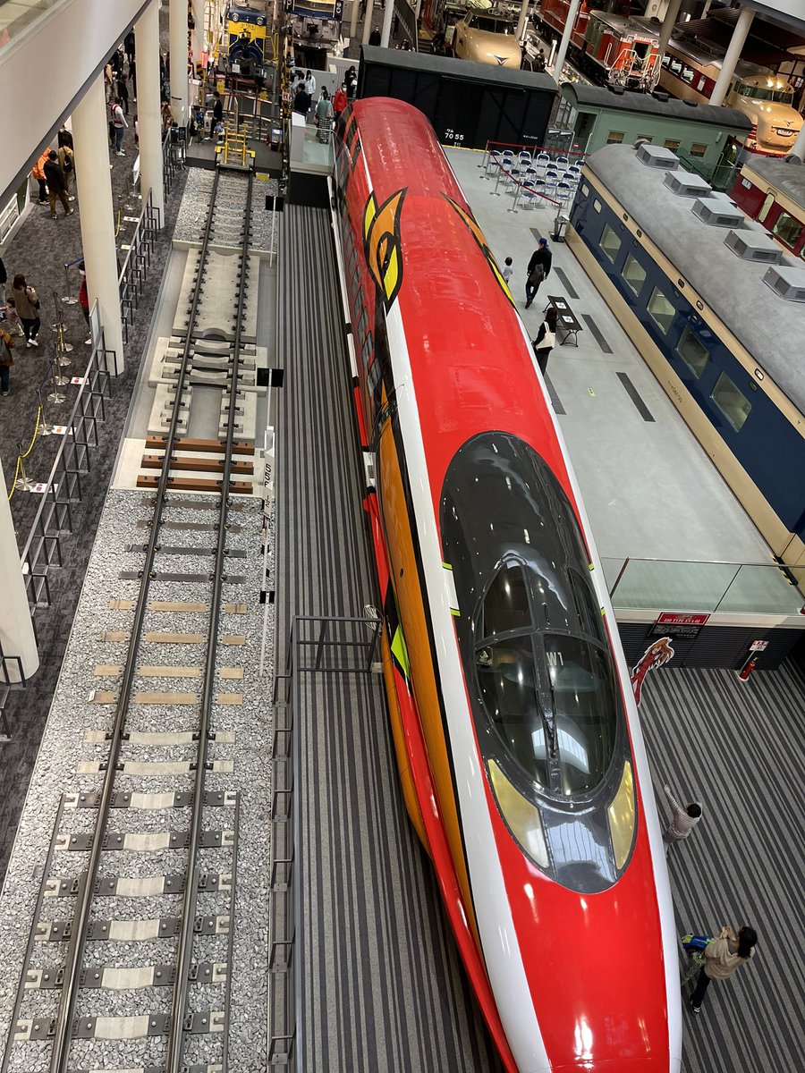 stage2310's tweet photo. 京都鉄道博物館に行ってTYPE EVA新幹線
2号機を見てきた😀#京都鉄道博物館 #500系新幹線 #TYPEEVA
#2号機カラー #エヴァ新幹線 https://t.co/lvH5HSTXhI