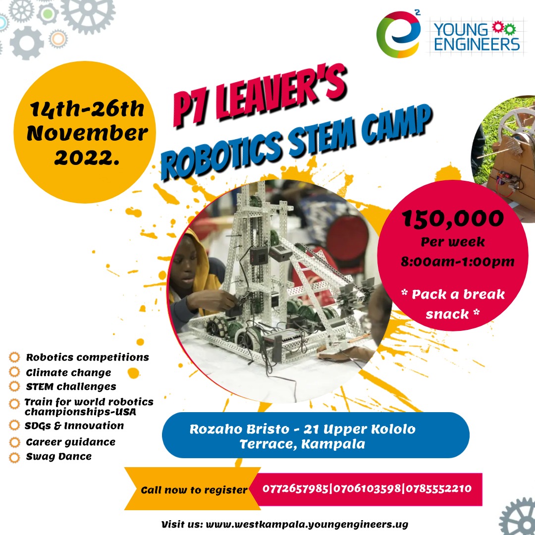 ShebaAyinza's tweet image. Breaking News: @YoungEngneersUG Robotics STEM camp starts tomorrow. 
Register your child to acquire the skills needed for the 21st century, train for the World Robotics Championships, and much more.

Build Your Tomorrow. Today!