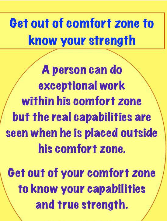 Uncomfortable zone is where magic happens