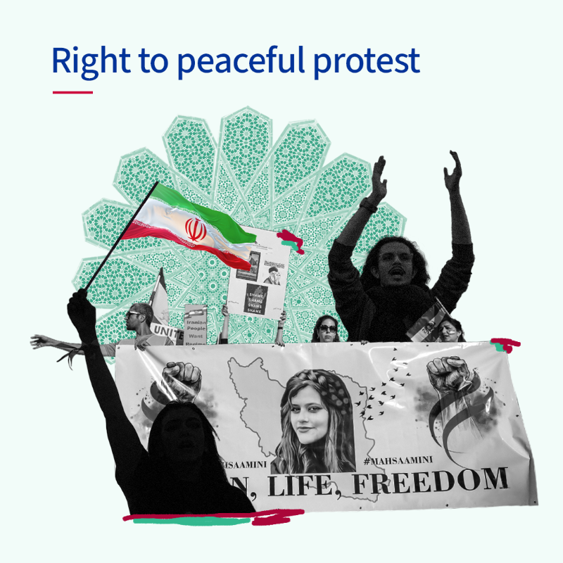 EUCouncil's tweet photo. 🇪🇺 defends the right to peaceful protest &
rejects the use of force against protesters.
The Council imposes additional #sanctions on
🚫 29 people & 3 entities in #Iran
More ⬇️
https://t.co/lpFzta4rWr
#HumanRightsViolations