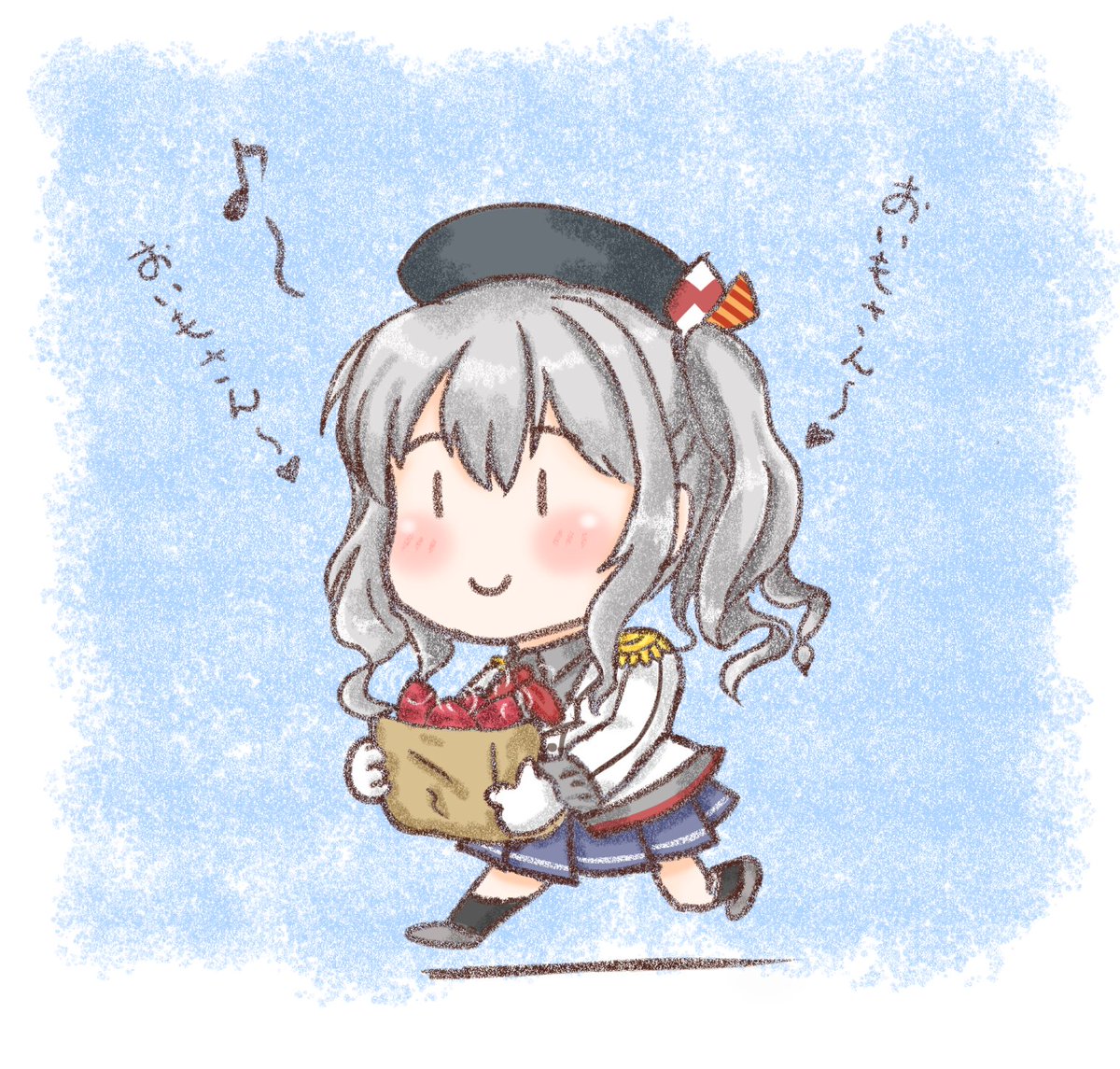 鹿島(艦これ) 「11/13は『いい焼き芋の日』だそうです。 」|うらともみのイラスト