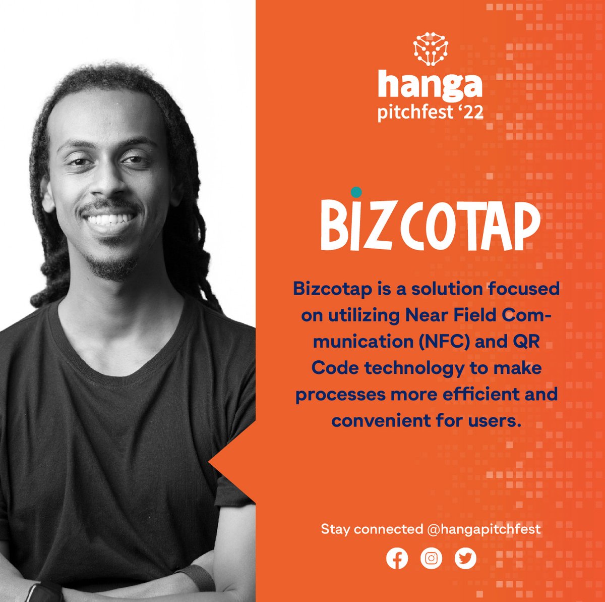 hangapitchfest's tweet photo. #GetToKnowThePitch
Bizcotap creates convenience through a simple tap! Looking forward to seeing more of what you have to offer!
#HangaPitchfest22 #HangaUhige https://t.co/v4tQQ9S4LX