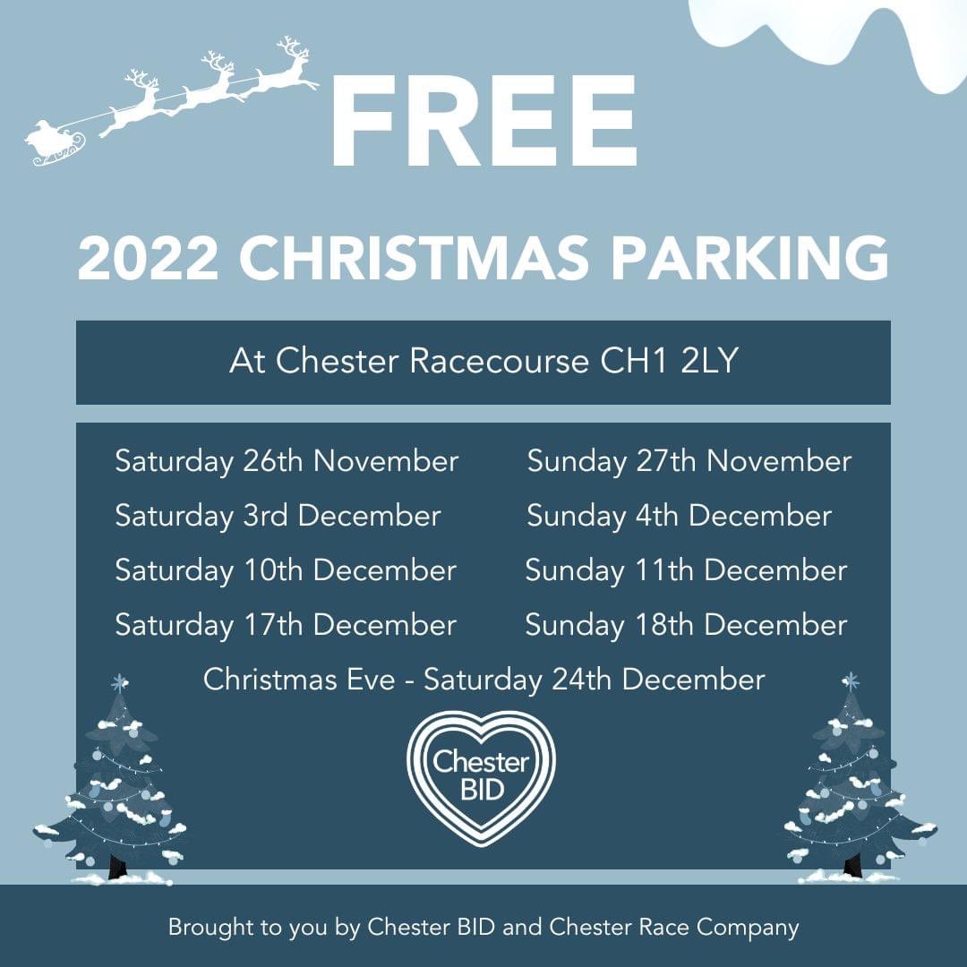 OK all those exercised about parking charges how about free for the next few weekends courtesy of <a href="/ChesterBID/">Chester BID</a> and <a href="/ChesterRaces/">chesterraces</a>.