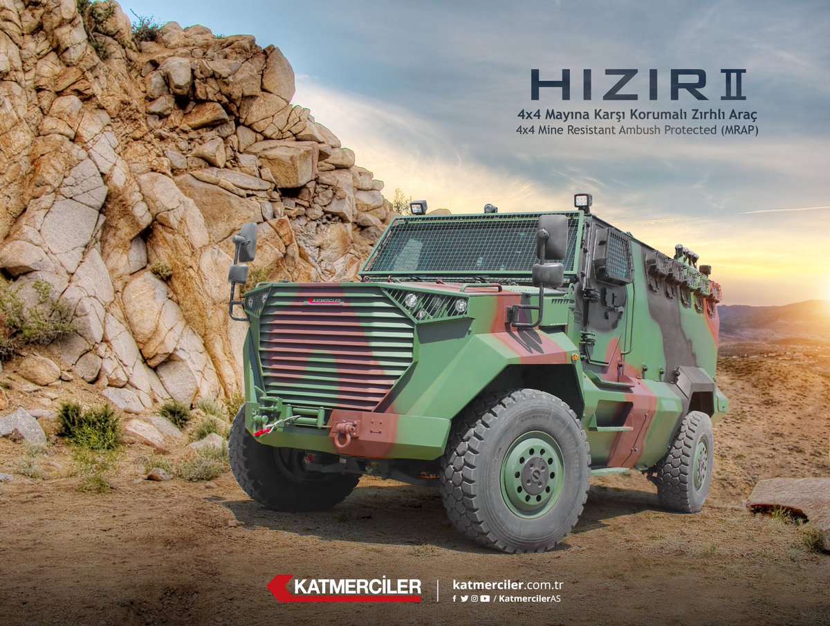 KatmercilerAS's tweet photo. HIZIR II - 4x4 Mayına Karşı Korumalı Zırhlı Araç / 4x4 Mine Resistant Ambush Protected (MRAP)
#Katmerciler #HızırII #Hızır #MRAP #MRAPVehicle #MineResistantAmbushProtected #military #millisavunma #armoredvehicle #DefenseVehicles #securityvehicles #armouredvehicle #defence https://t.co/ZeAk8Jlf4L