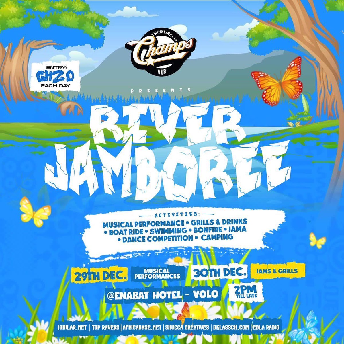 JonatTours's tweet photo. We are partnering with @ChampsHubOff &amp; @topraversghana for the maiden edition of #RiverJamboree scheduled for 29th &amp; 30th December,2022 inside VOLO in the Volta Region https://t.co/jQFSmhbYt5