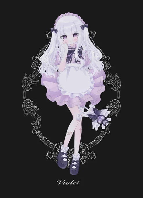 可愛い誰デザ企画~!紫のメイドさんを担当させてもらいました私のキャラデザはどれか、ぜひ当ててみてください(リプ欄にアンケあります!)#メイドさんは魔法少女な誰デザゲーム 