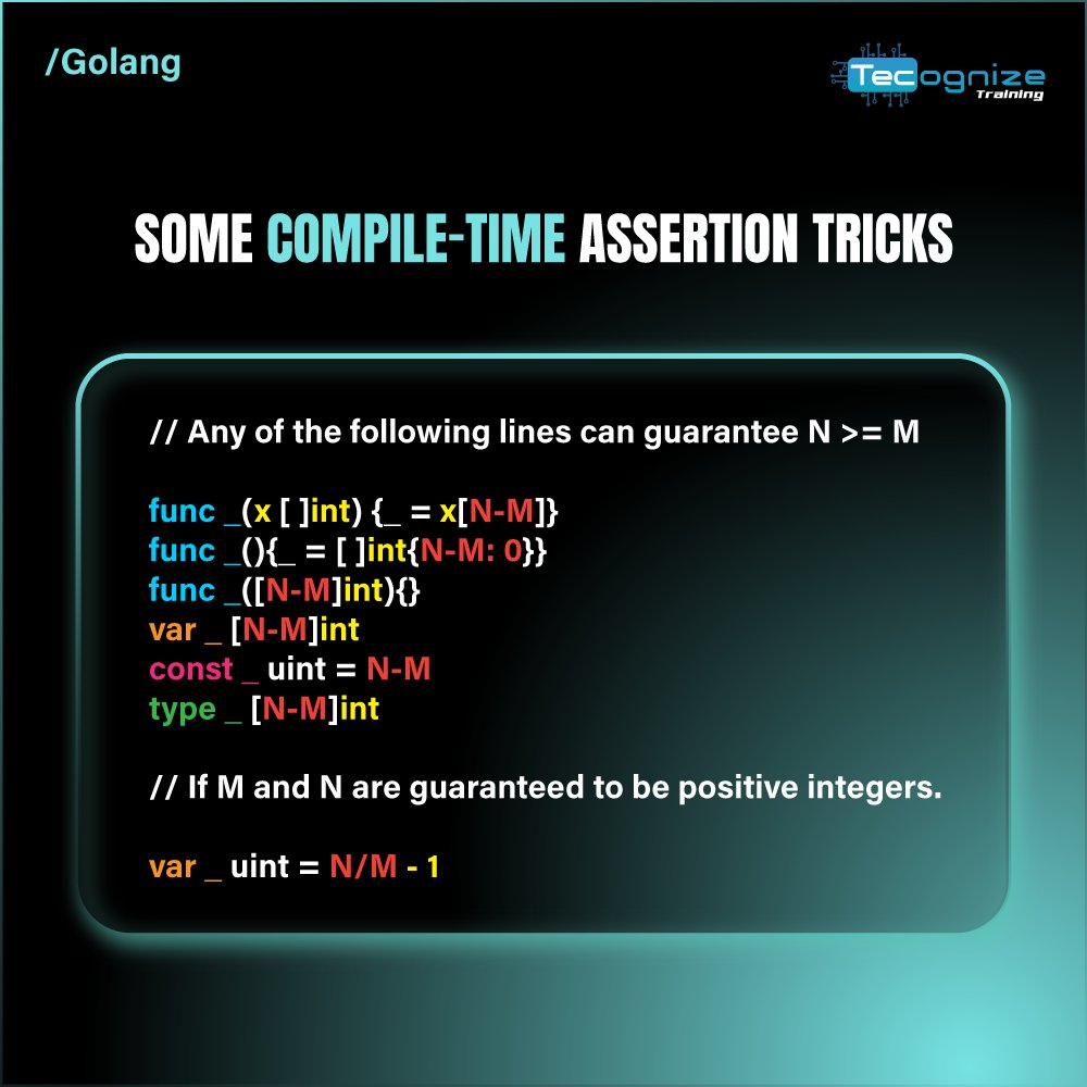 Tecognize's tweet photo. #golang #tecognize #techtips #assertion https://t.co/ROEwtK7TjE