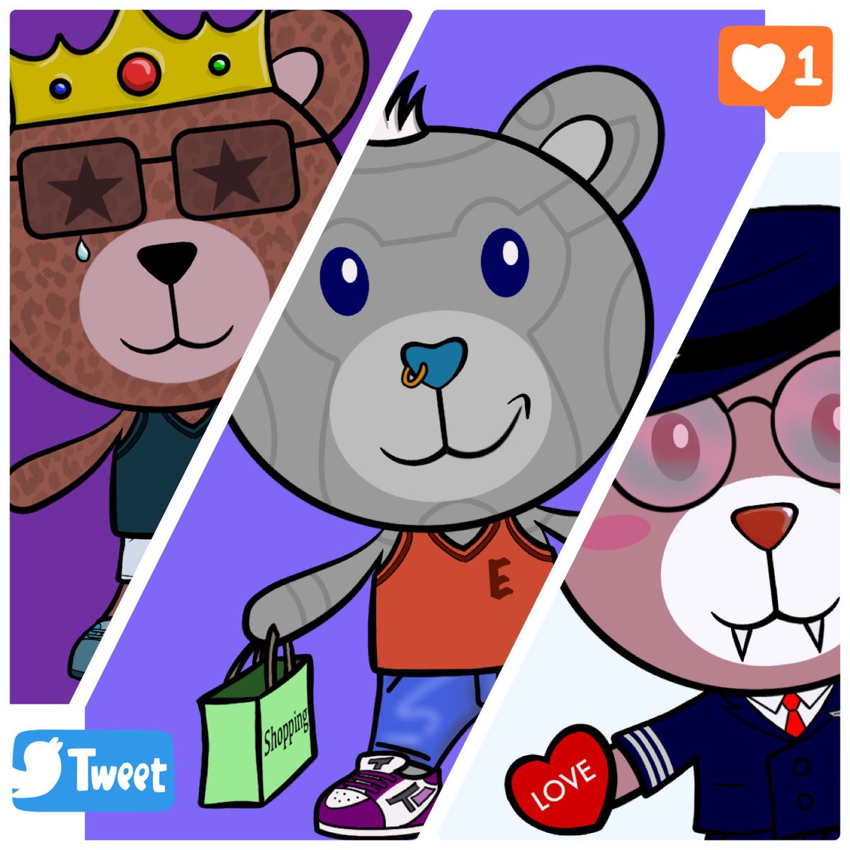 LOVE ❤️SHOPPING 🛍KING👑
Jolly Teddy Party

jollyteddyparty.io
opensea.io/collection/jol…

#OpenSeaNFT #Opensea #NFT #NFTs #NFTCollection #NFTProject #bitcoin #matic #bayc #cryptopunks #NewNFT #PolygonNFT #nftart #openseapolygon #Polygon #polygon_nf #artoftheday #nftartgallery