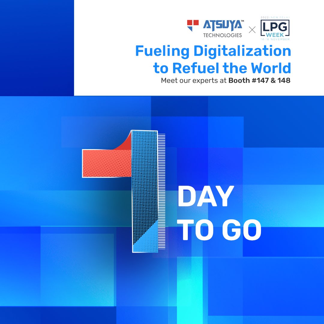 AtsuyaTech's tweet image. Just one more day to go for an exciting exchange of sharing and learning with the best of the LPG industry! 

Can’t wait to #seeyouthere 

@WorldLPGAssoc 

#FuelingDigitalization #RefuelingTheWorld #Sustainability #LPGWeek #HumanisingEnergy #AtsuyaTechnologies #IoT #AI #tech