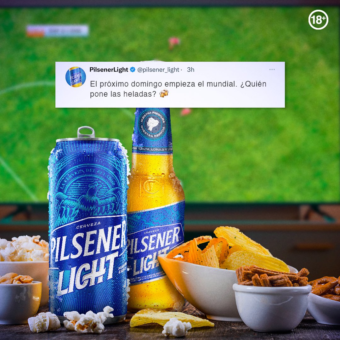 pilsener_light's tweet photo. En una semana estaremos reunidos con los panas, tomando unas cervezas y disfrutando del Mundial. 🤩
#SinPeros, ¡Vamos a disfrutar la fiesta del Mundial! 🍻 https://t.co/Vrp9tRfYKt