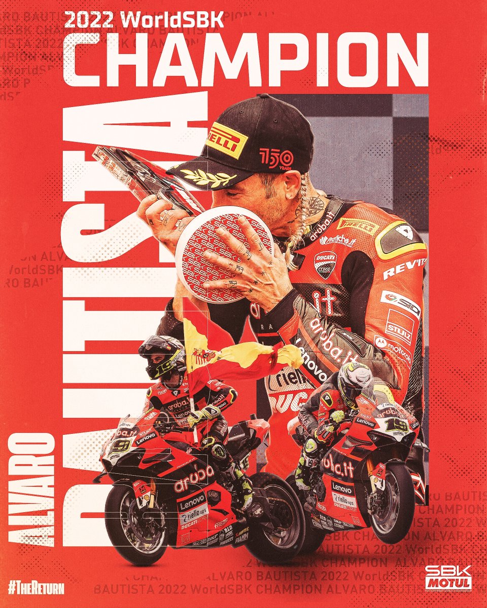The dream is real ✨

🏆 <a href="/19Bautista/">Alvaro Bautista Arce</a> IS THE 2022 FIM #WorldSBK CHAMPION! 🏆

#TheReturn is now complete ✅