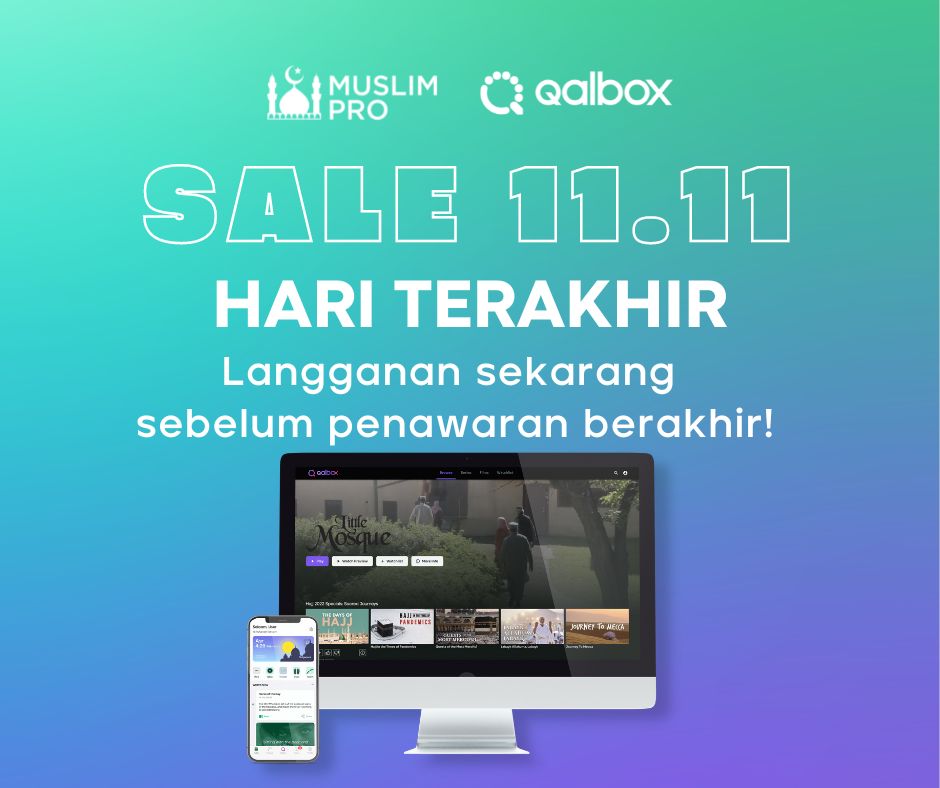 MuslimProID's tweet photo. Hari terakhir penawaran spesial diskon 11.11. Yuk, yang belum langganan Premium jangan sampai kelewatan ya!

#muslimpro #muslimproindonesia #promo1111 #diskon1111 #harbolnas https://t.co/hSgTSz5grU