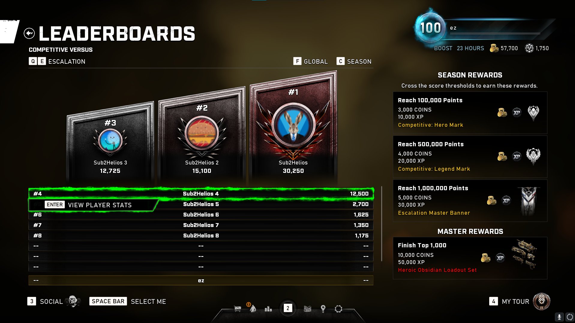 Helios on Twitter "First Person in Gears History to be in the Top 18