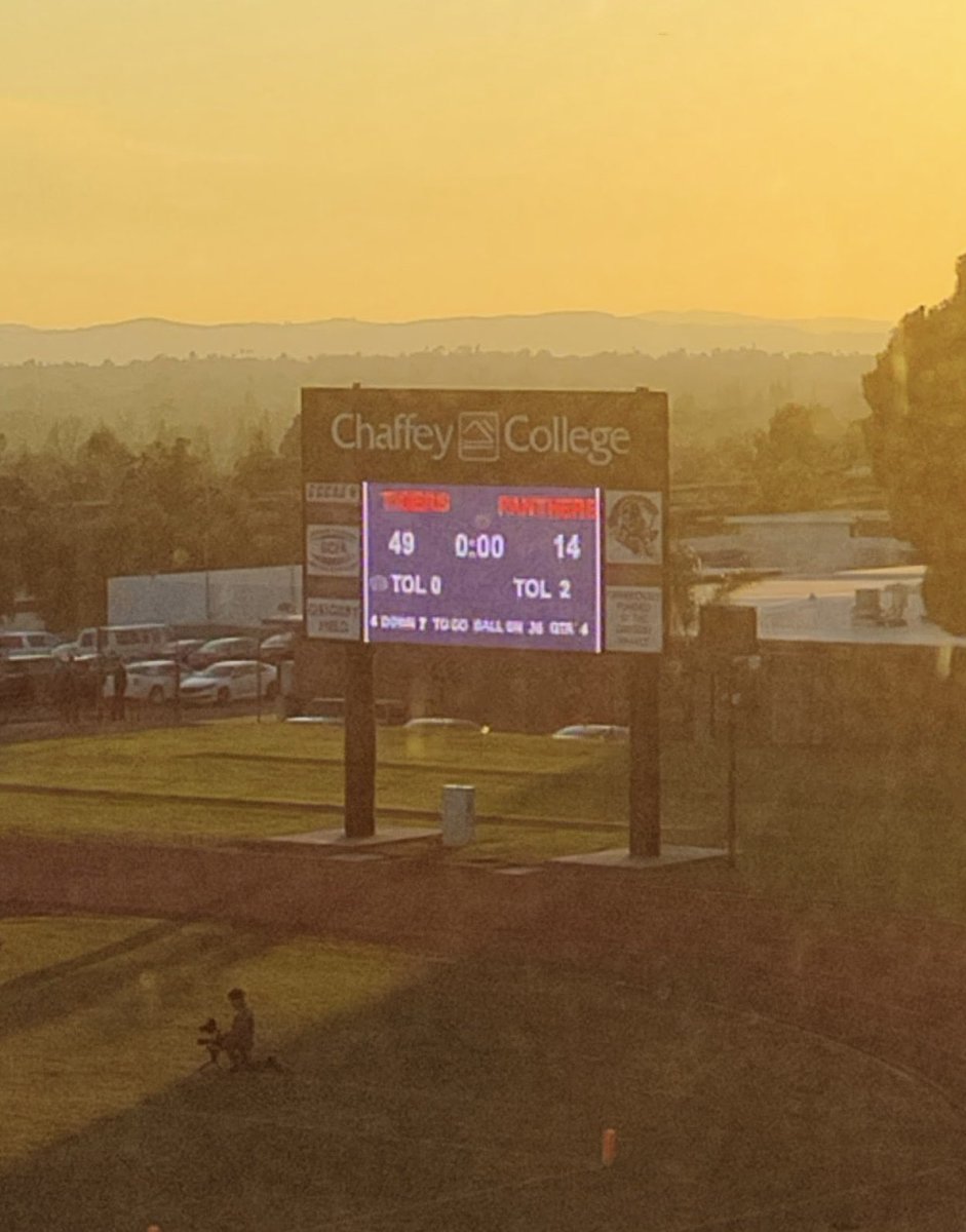 RCCTigerFB's tweet image. As the sun sets, we are proud of finishing out the regular season as the sole remaining undefeated team in the State.  A result of a lot of hard work and dedication.  Playoffs will be a new set of challenges.  Tiger Nation, let’s ride!