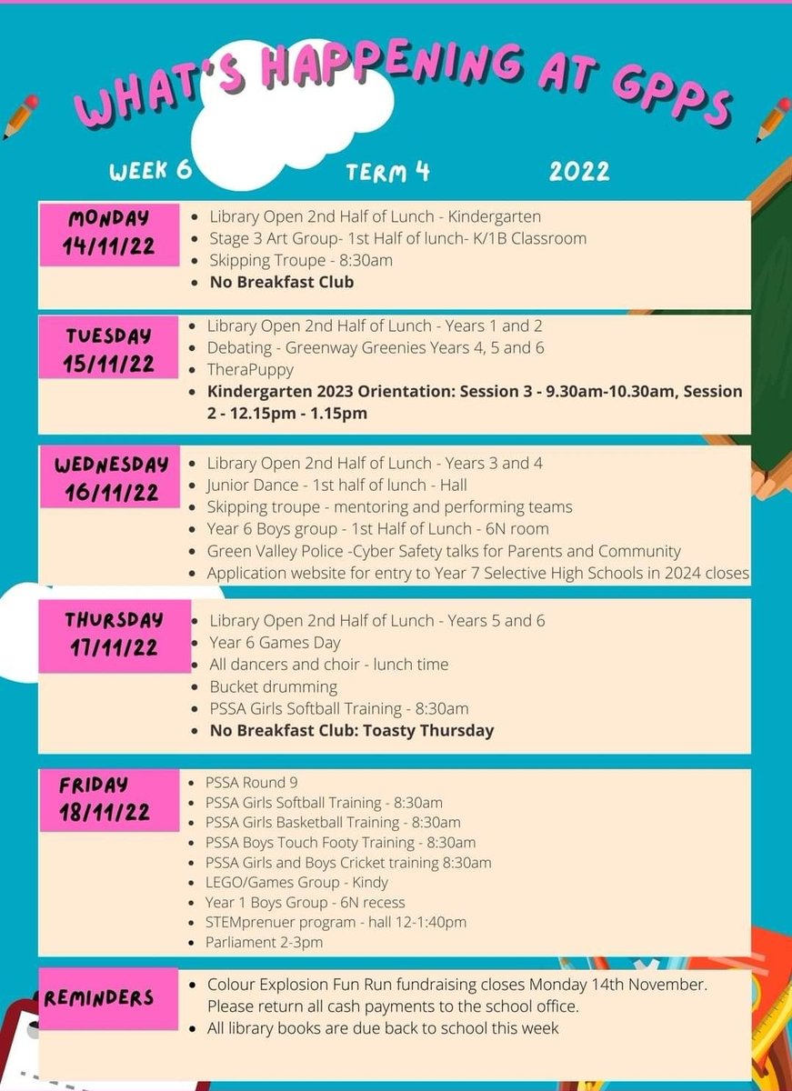 GreenwayParkPS's tweet photo. What's happening this week at GPPS? https://t.co/bDyrmdZqc5