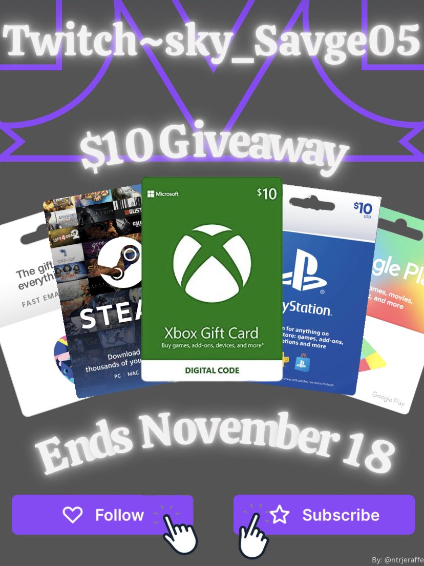 NOT FOR ME! If you want to join go to my friend <a href="/sky_savage051/">sky_savage05</a> for all the info you need #Giveaway #twitch #instagram #twitter #TikTok #YouTube #Xbox #PlayStation #Steam #Apple #GooglePlay