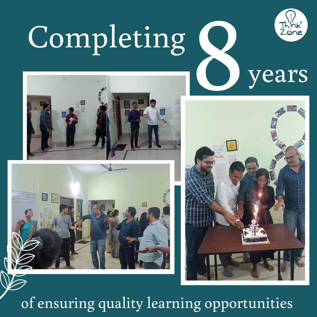 ThinkZone officially turns 8 today. Looking back on this journey, we feel thrilled and overwhelmed with joy. The journey of 8years was no less than a roller coaster ride- full of ups and downs, but eventually, through innovation and a service mindset we found our path to success.