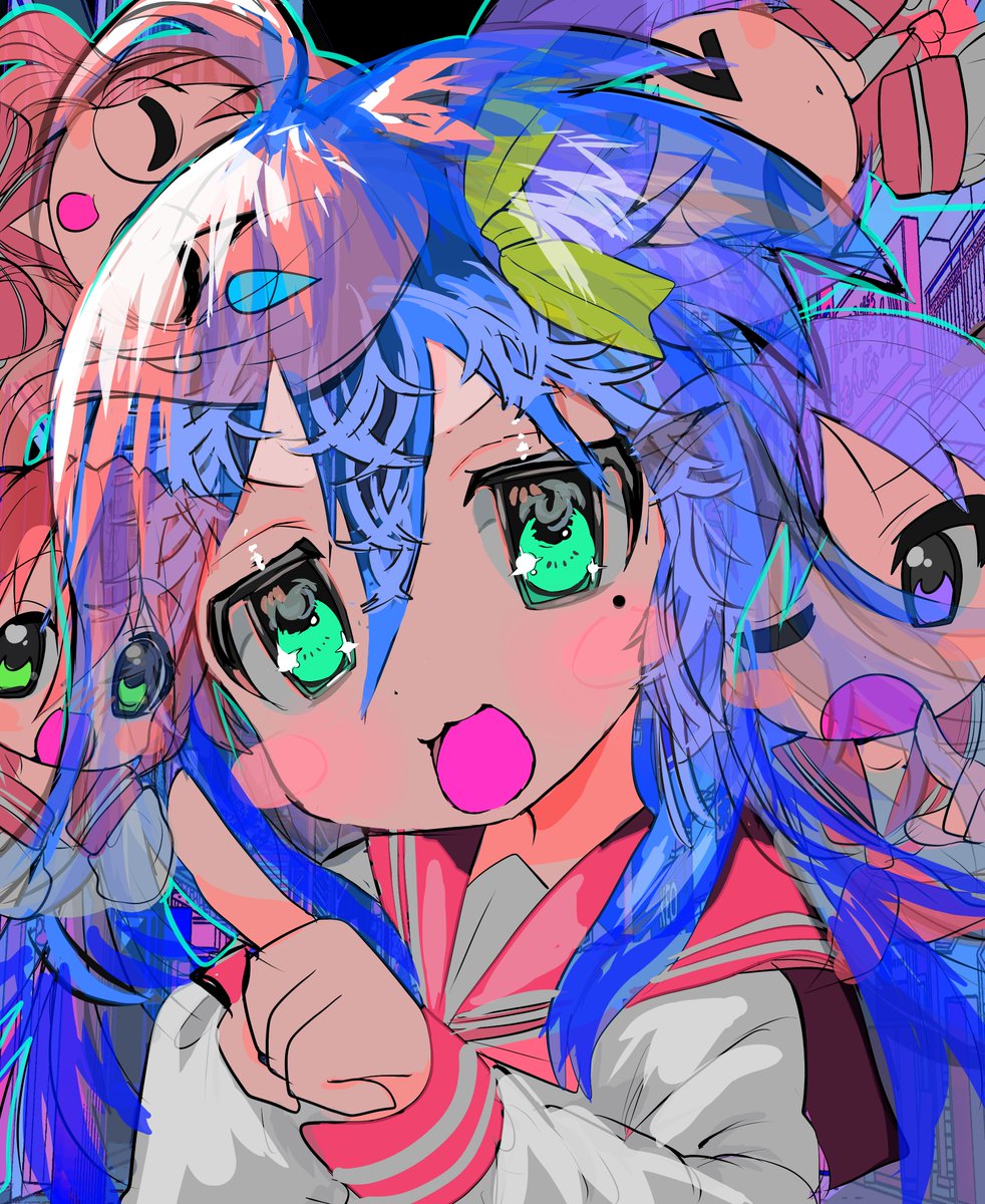 泉こなた ,高良みゆき 「#らきすた #luckystar 」|藻前まっく/momae macのイラスト