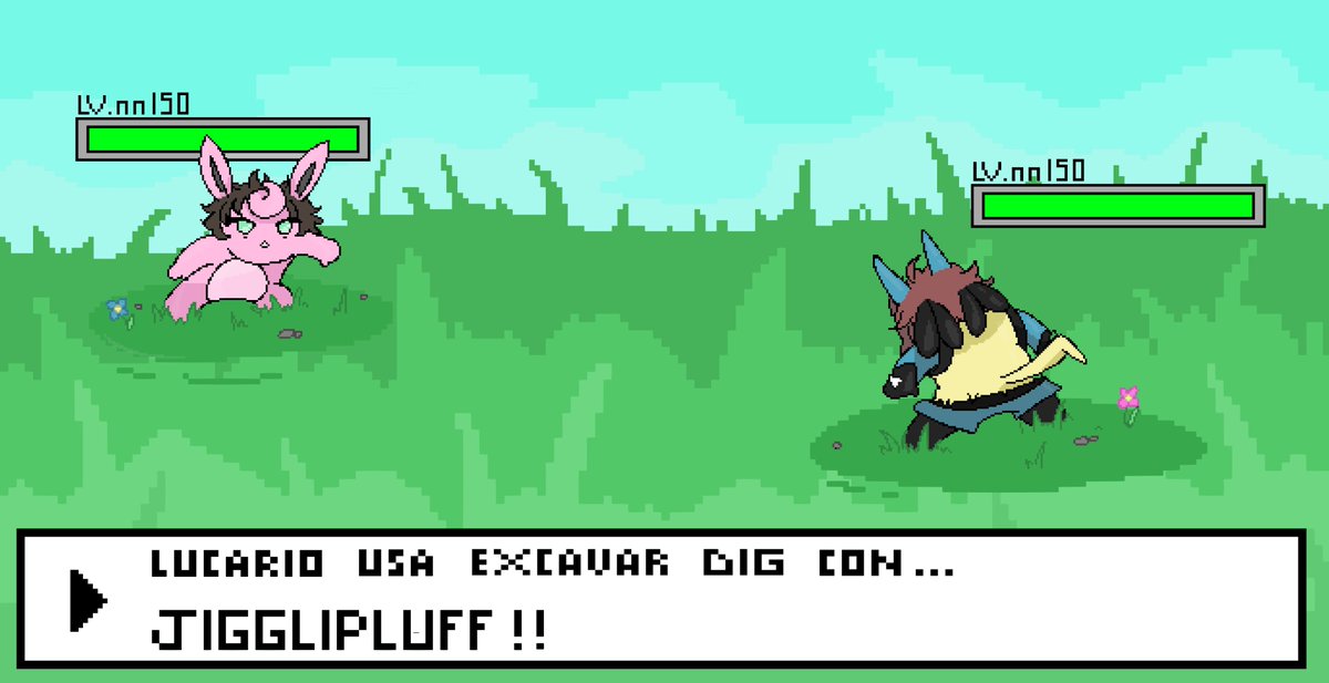AngetolK's tweet photo. Mi mejoro y yo de peleando una batalla pokemon!!
#pixelart #pokemon #art https://t.co/58bfFFpgB4