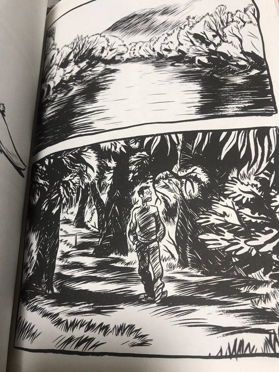 今晩の ＃海外マンガスペース は、最近読んだ漫画の話しをつらつらとする予定

日本の漫画も！

久々に読み返したﾍﾟｰﾀｰｽ先生の『青い薬』病気・死・人生とか考えさせられるテーマ

下書きなしで筆で描いた白黒の線が、大胆なところと繊細なところとあって好きですねぇ

先生のコマとか良いのだ