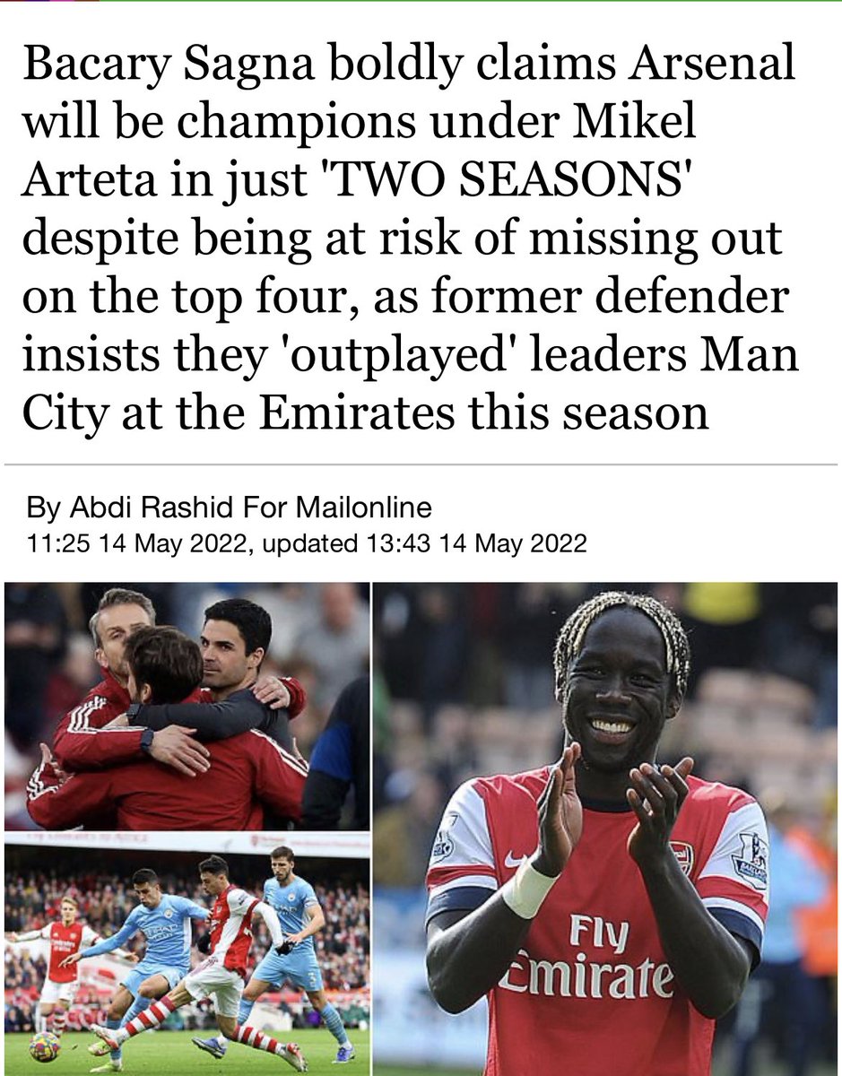 Bacary Sagna tweet media