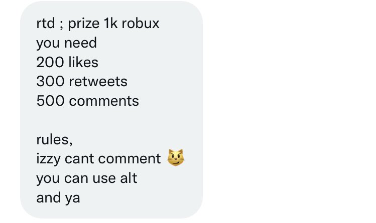 Aa got an rtd from kim 🤍 

• giving best spammers / helpers robux 🧸
• help is very appreciated ! 💫