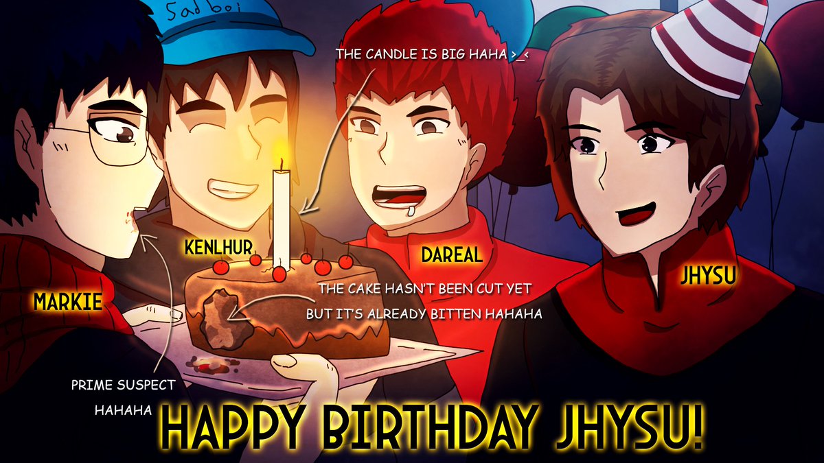 markie_do's tweet photo. FIRST UPLOADED: July 31, 2022 
Jhysu our birthday girl with Kenlhur, Dareal 
#Art 
#Birthday 
#DigitalArt https://t.co/dDMjbWha5l