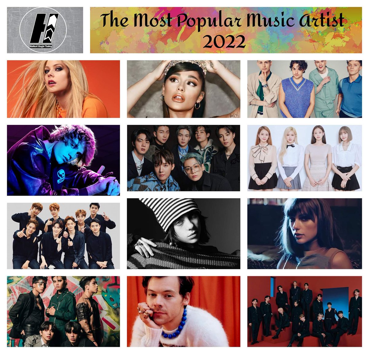 HottestSingle's tweet photo. The Most Popular Music Artist 2022 Edition November 4 - November 30, 2022 https://t.co/iVhtJ8bkzO