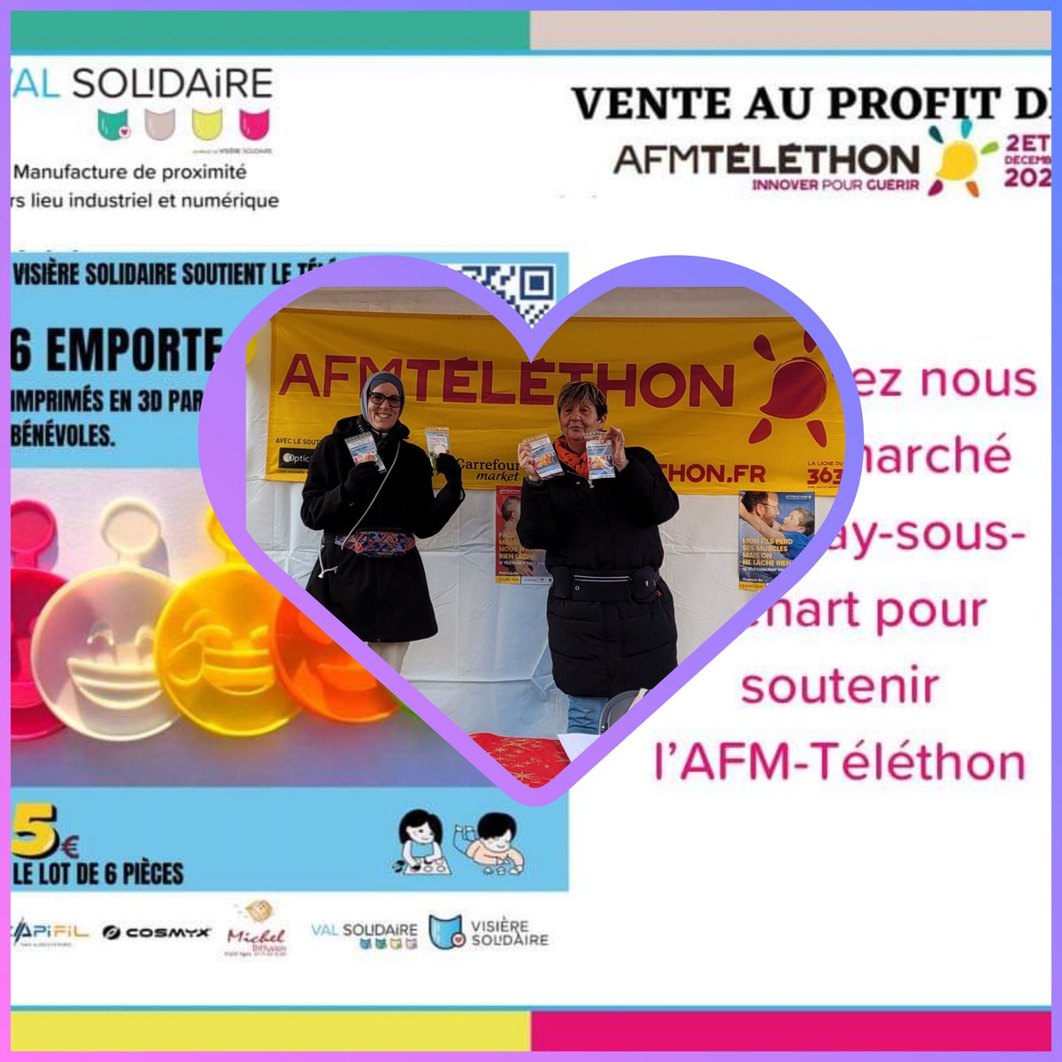 Kozpat2's tweet photo. Nous tenions à vous remercier d'être passer.

On ne lâche rien!.Pour le #Téléthon2022 

Nous serons présents Mercredi 16 novembre sur le marché à Épinay-sous-Sénart.
@PrintersSolida1 https://t.co/h1IZa9MCO8