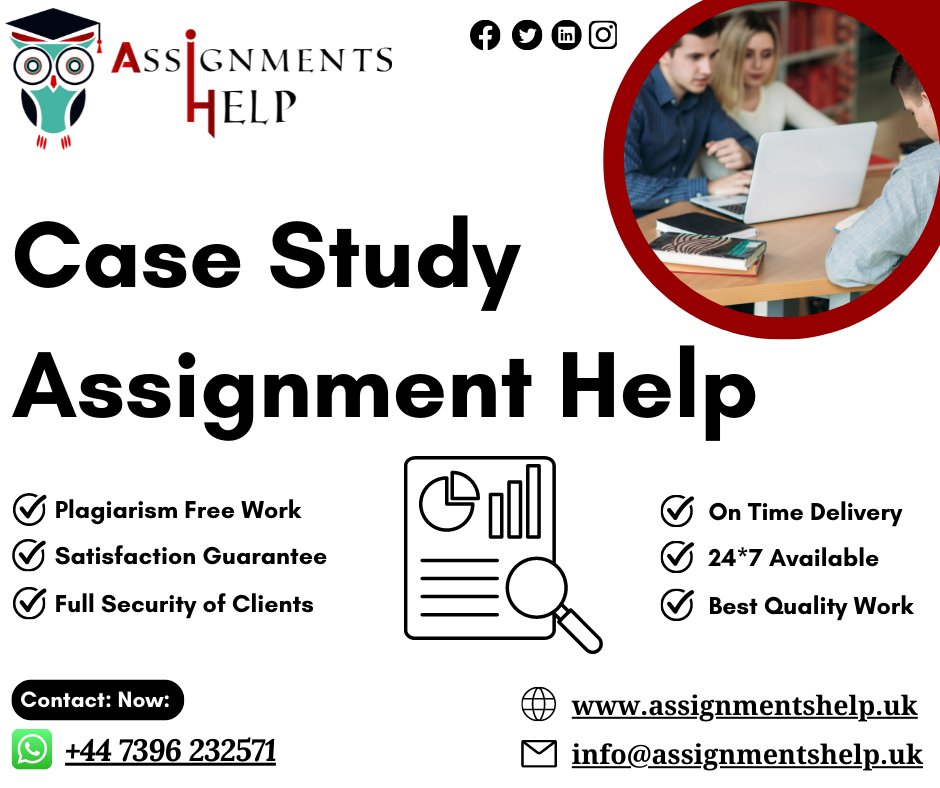 AssignmentsHe59's tweet image. The case study presentation is not an easy task. It requires a study of a company or an individual’s profile.
Order Now:
#casestudyassignment #casestudyassignmentwriting #casestudyassignmentwritinghelp #CaseStudy #casestudyassignmenthelp #casestudywriting #help #assignmentshelp