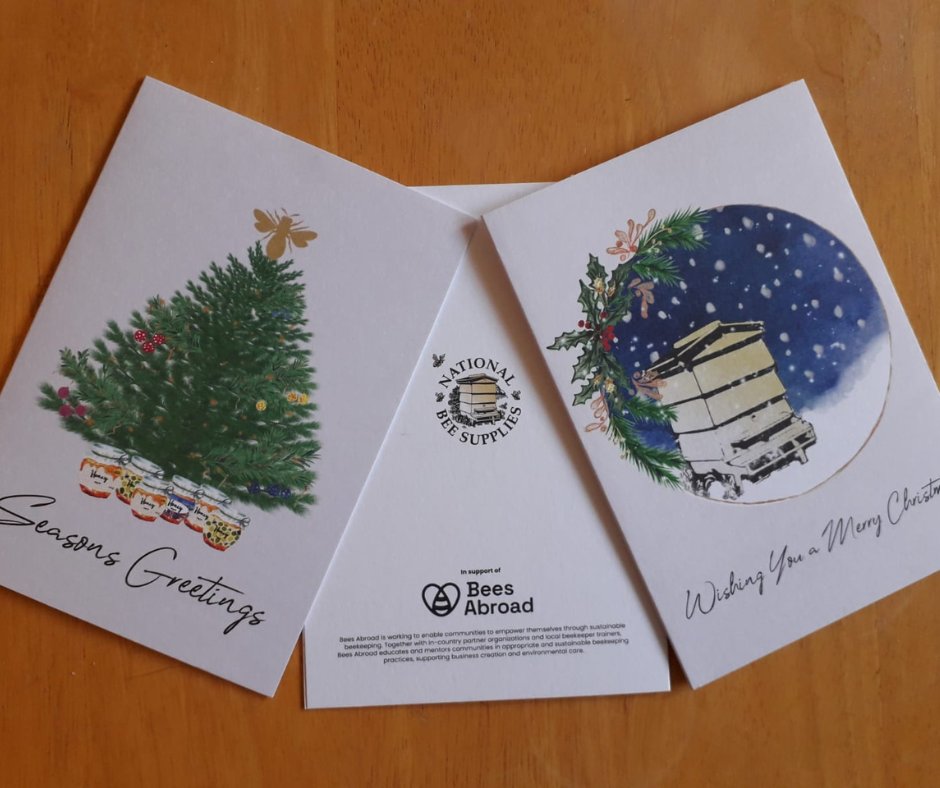 Huge thanks to <a href="/NatBeeSupplies/">National Bee Supplies</a> for supporting Bees Abroad through sales of their beautiful Christmas cards! <a href="/LisaMcNally101/">Lisa McNally</a> #beepartofthestory #christmascards #christmas #beekeepersforlife