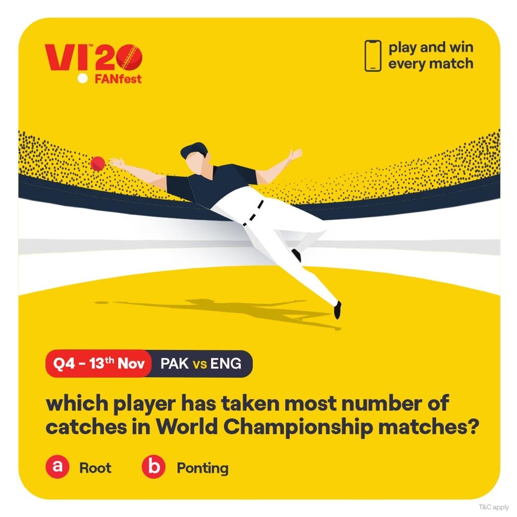 Your love for cricket could help you win big. Answer the #Vi20FANfest contest question and you could stand a chance to win an iPhone every match. #ContestAlert #PAKvsENG