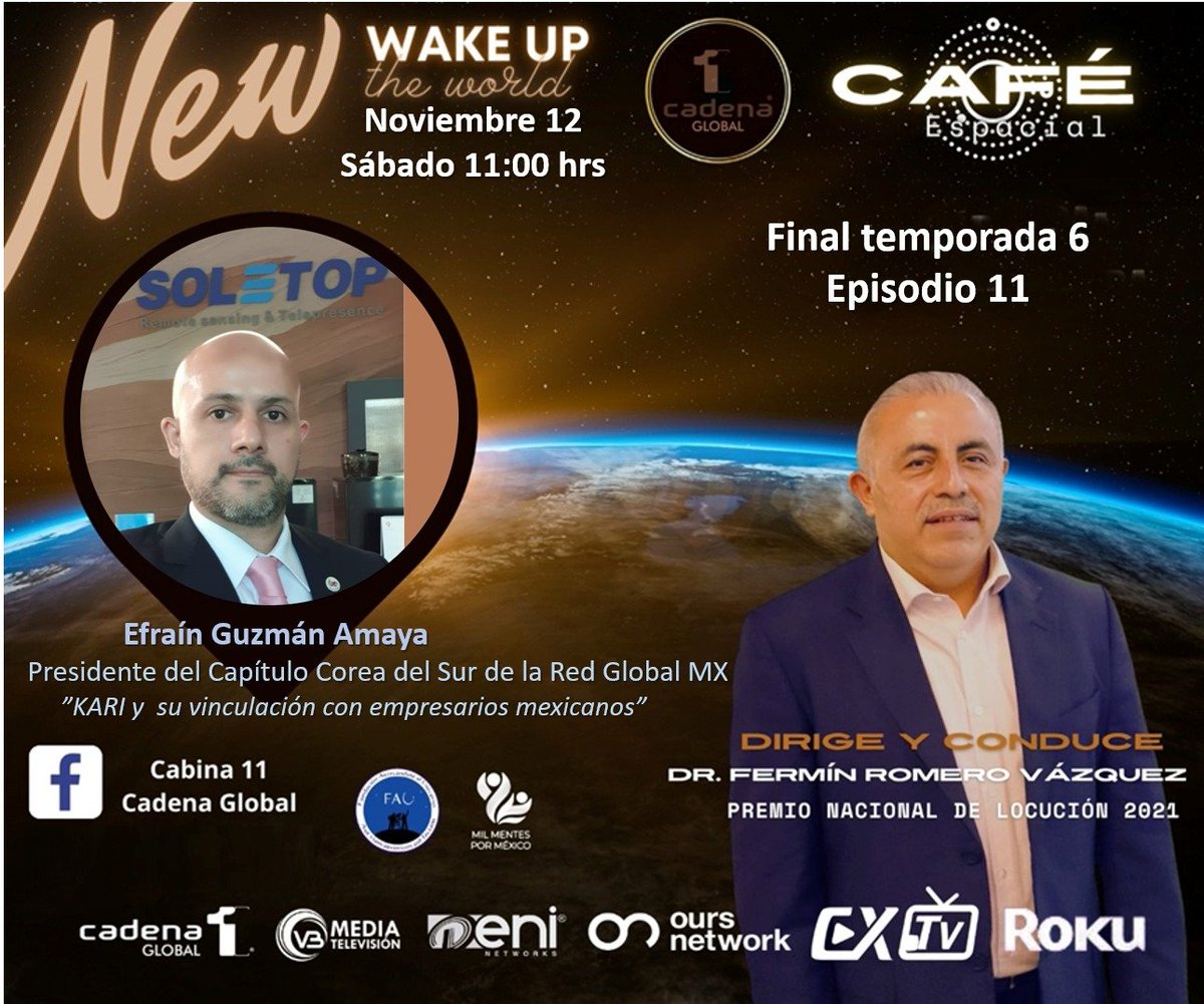 Te invitamos a escuchar la platica “Korea Aerospace Research Institute (KARI) y su vinculación con empresarios mexicanos del sector espacial” 

lnkd.in/gzndMigr 

<a href="/SRE_mx/">Relaciones Exteriores</a> <a href="/LopezCasarinJ/">Javier López Casarín 💥🚀</a> <a href="/EmbaMexCor/">주한 멕시코 대사관 🇲🇽🇰🇷</a> <a href="/embkoreamexico/">주멕시코 대한민국 대사관</a> <a href="/AMEXCID/">AMEXCID</a> <a href="/Mx_Diputados/">H. Cámara de Diputados</a>