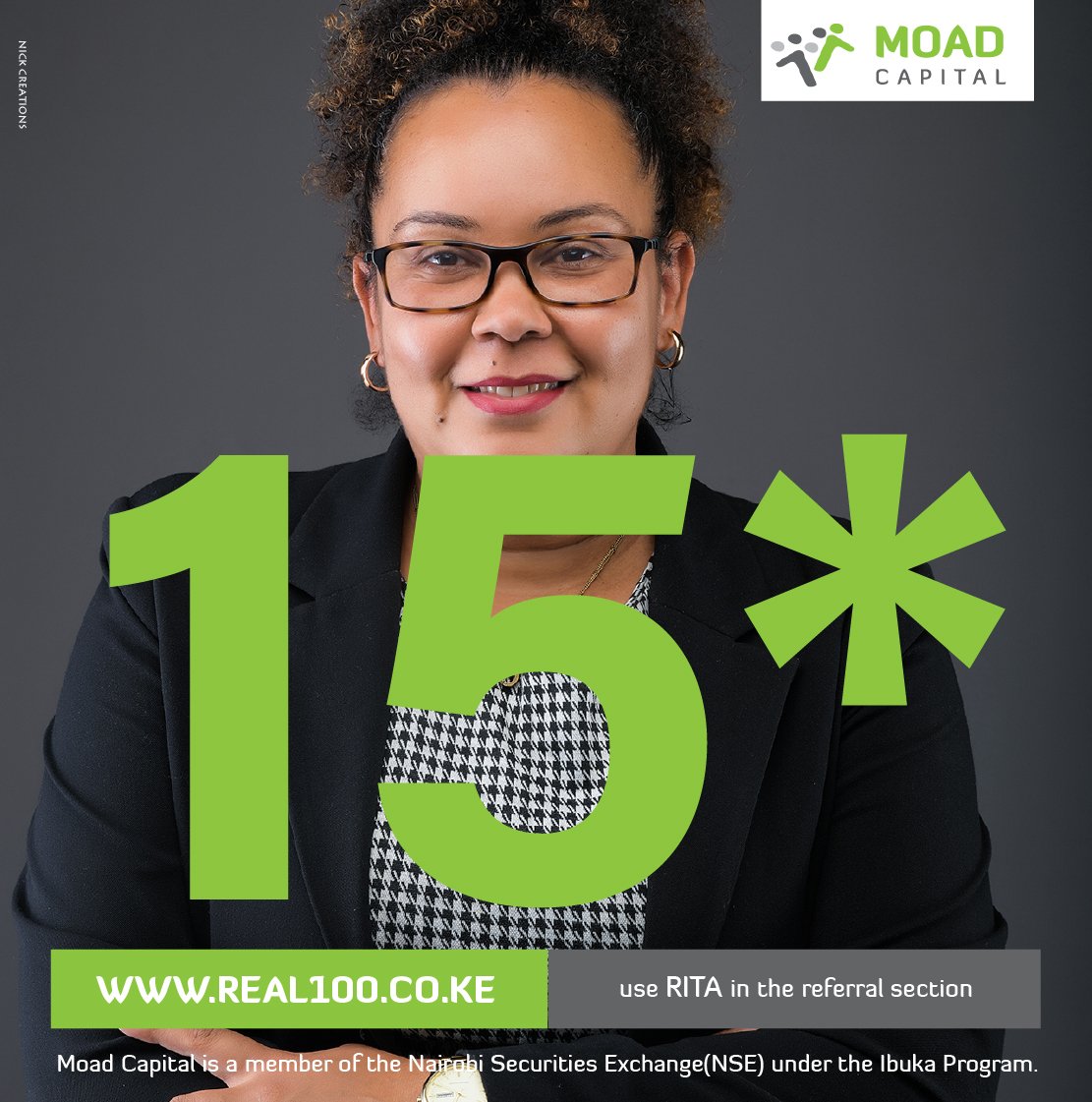 This November get real on investments with RITA Use the referral code on real100.co.ke