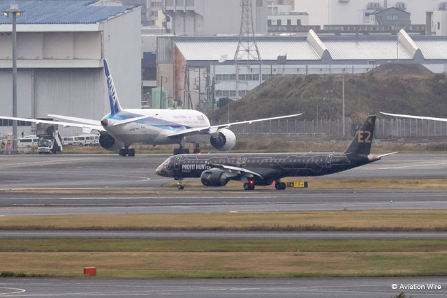 Aviation_Wire's tweet photo. E195-E2「TechLion」羽田到着 スペースジェットと同系エンジン https://t.co/0xYXtw7xA2 #E195E2 #TechLion #PRZIQ #PW1900G #羽田空港 @embraer https://t.co/IpPS9139xJ