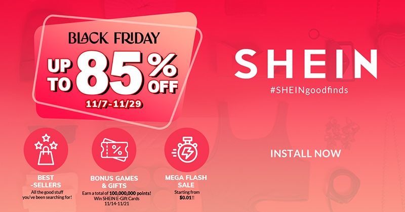 SHEIN on X SHEINgoodfinds X Black Friday The Ultimate Black Friday Treat UP TO 85 OFF Come and claim your Black Friday special offers Markdowns on Best Sellers Mega Flash Sale and