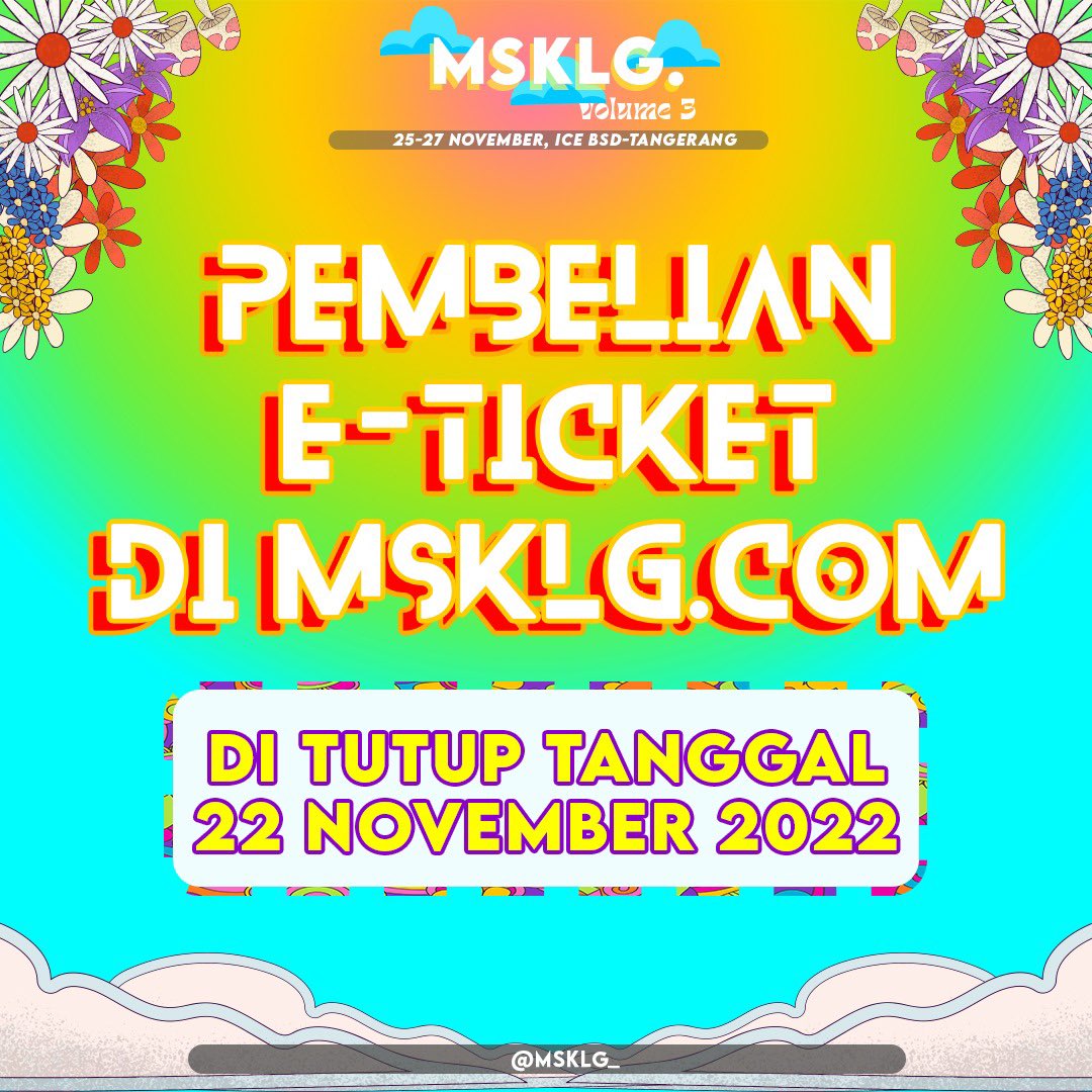 Msklg_'s tweet photo. Yang jauh, mau beli tiket online masih bisa sampai 22 November yaa! Lesgoo https://t.co/DW6lmsh7BK https://t.co/w65xSEjrTc