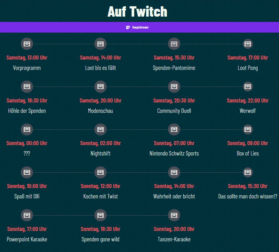 LootFuerDieWelt's tweet photo. Das LFDW9 Programm findet ihr auch heute wieder auf unserer Website ♥️ https://t.co/IWsUfyAfDf https://t.co/oEWqdrFv1X