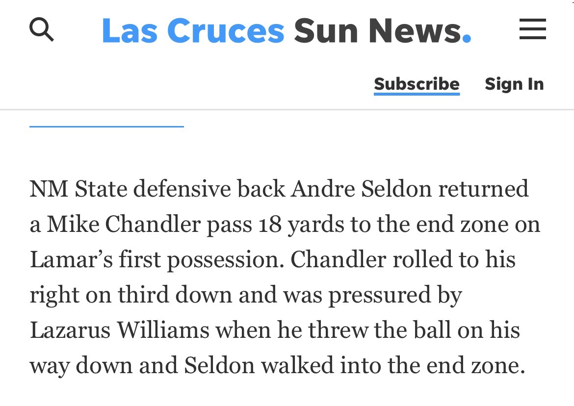 Former Tumwater player Lazarus Williams figures in a rare third straight win for New Mexico State, 57-14, over Lamar.
