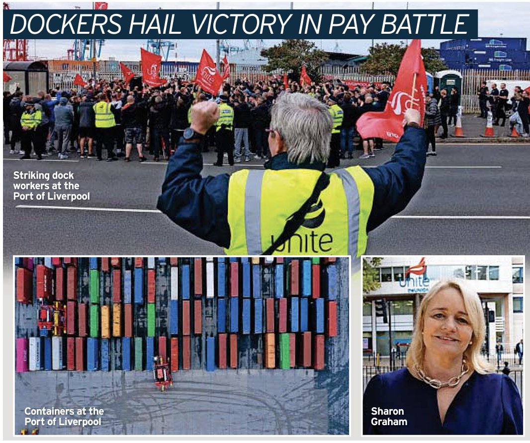 Victory to the Liverpool Dockers - a significant victory. The determined resolve of our members on the picket line and <a href="/unitetheunion/">Unite the union: join a union</a>'s strikes-plus strategy has forced the company to see sense and do the right thing. 👊✊ #DockersDemandBetter