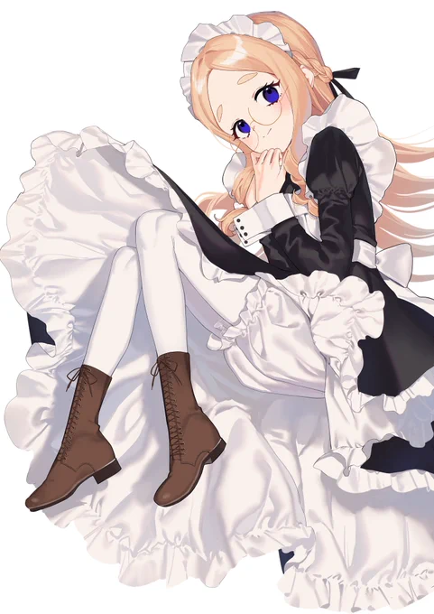 ロングスカート×ドロワーズ×厚手白タイツ×ブーツ×リリィちゃん=天使… 