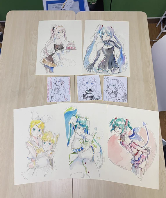 久々に楽しいお絵描き時間でした♪
¶(⁄=˅̮=∖)⁋

まるこさんありがとうございました 