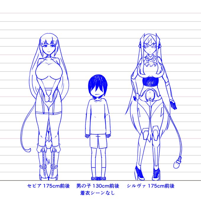 身長表を作っておくとイメージしやすくなるね。ヨシッ! 